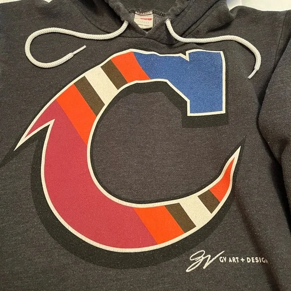 Cleveland/ men’s gray hoodie, size S - Picture 2 of 4
